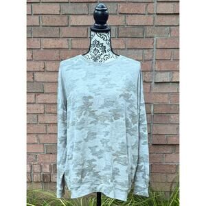 GUC Athleta Women's Gray Camouflage  Sweatshirt Size Large